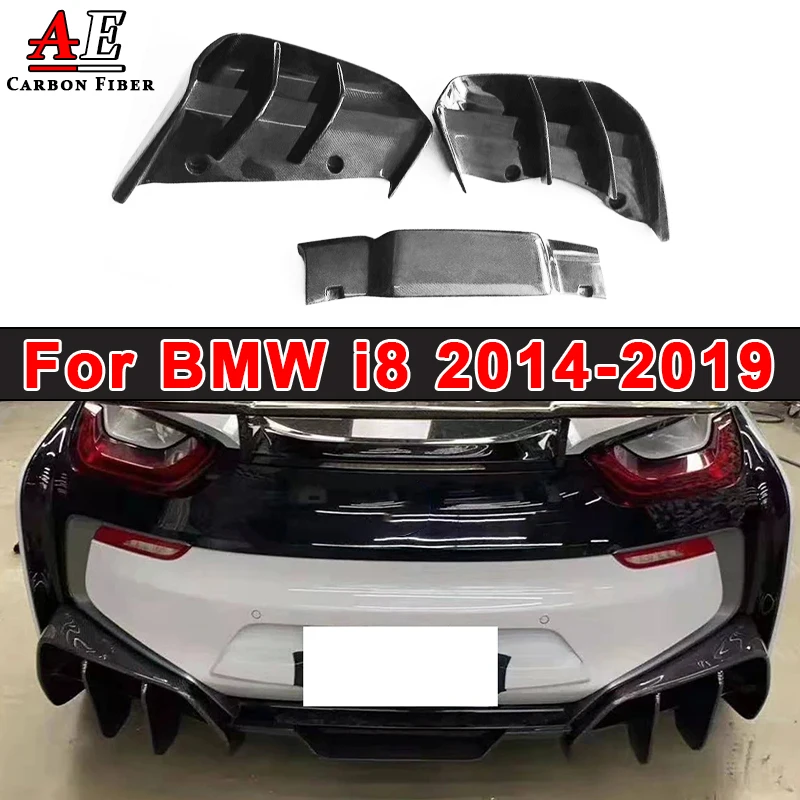 I8 Rear Bumper Lip Diffuser Spoiler For BMW I8 2014-2019  Rear Lip Splitter Apron Body kit Car Accessories