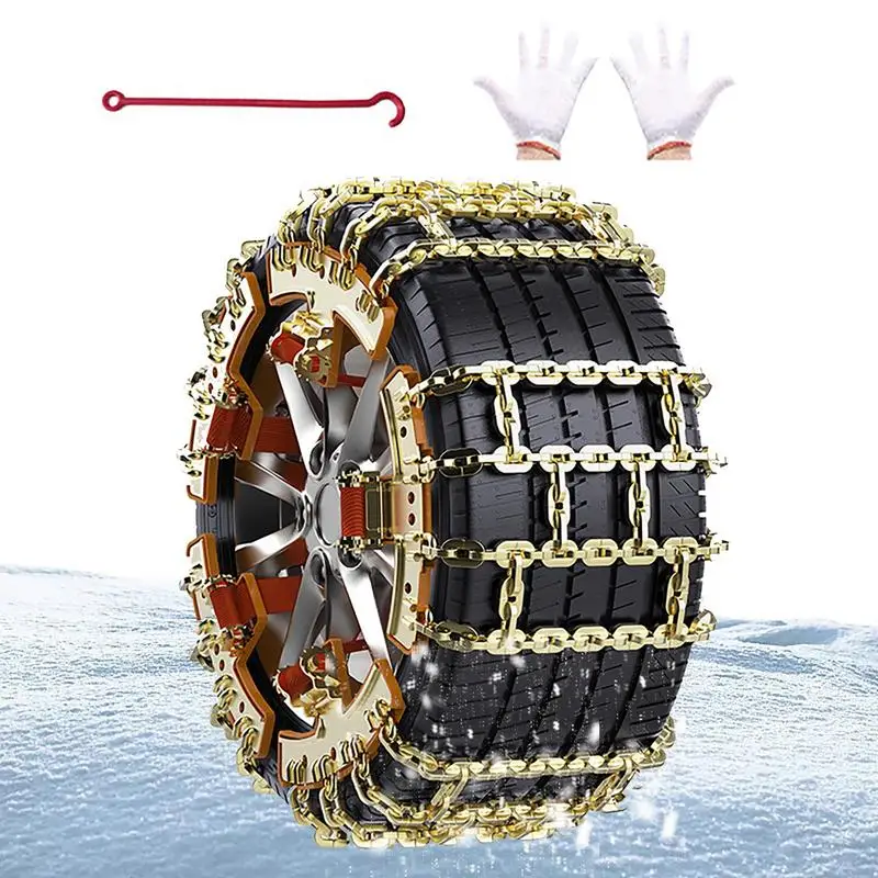 Snow Chains For Tires 6pcs/set Tire Chains For Snow And Ice Car Accessories Universal Wheel Chains Car SUV Roadway Safety Tyre