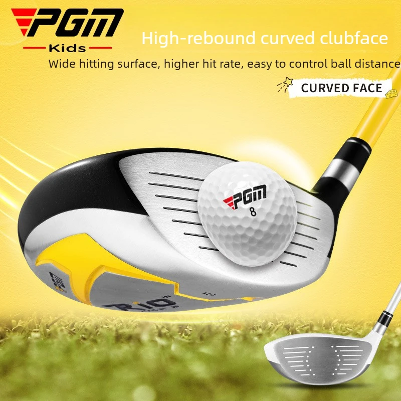 PGM Junior Golf Club Set 4 Piece Kids Beginner Graphite Clubs with Stand Bag Driver 7 Iron Sand Wedge Putter for Boys and Girls