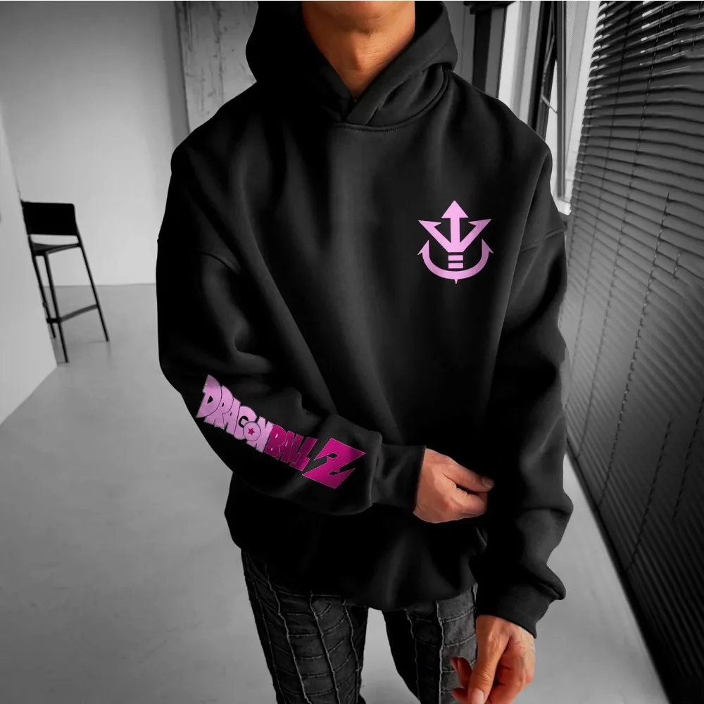 Męska bluza z kapturem Dragon Ball Son Goku, japońskie anime, wiosenno-jesienna, dla chłopców, dziecięca, z długim rękawem, zabawna odzież dla rodziców i dzieci.