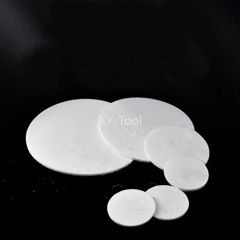 10Pcs Solid PTFE Round Sheet Thick 0.5/1/1.5/2/3/4/5/6mm High Temperature Seal Flat Gasket Plastic Disc Plate Dia 5/8/10/12/15mm