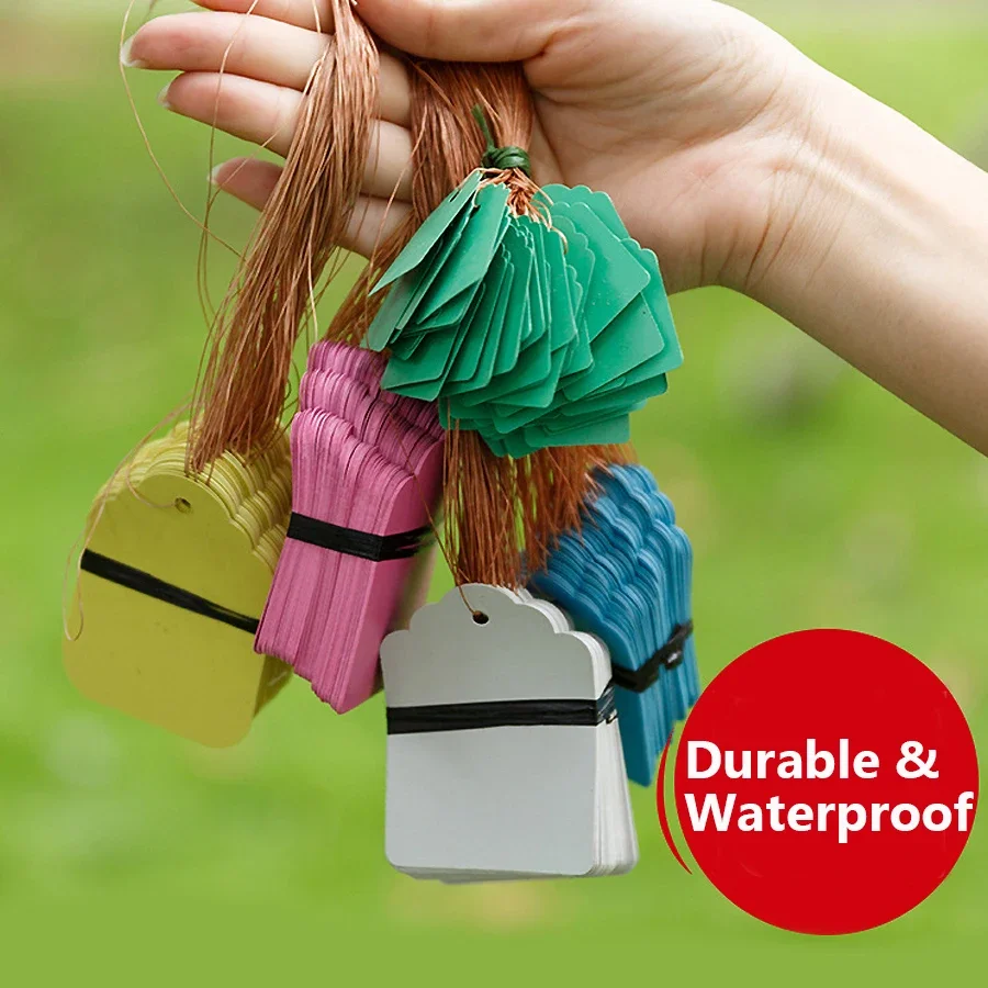 

100Pcs Reusable Plant Tags for Gardening Graden Flower Pot Nursery Pots Waterproof Label Hanging Tags