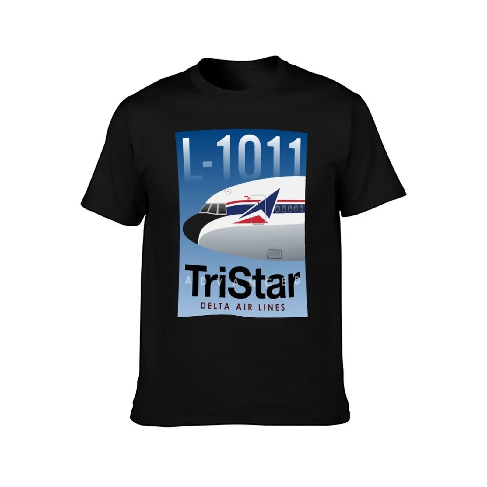 Delta Airlines Lockheed L-1011 TriStar Nose T-Shirt vintage t shirts Man t-shirt plain t shirts men