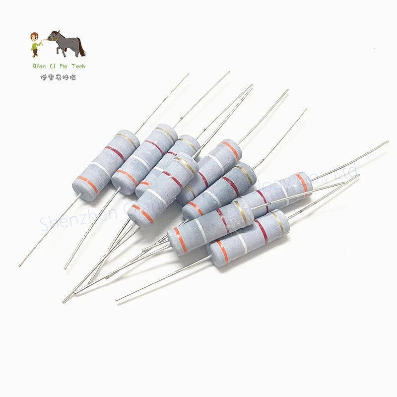 5pcs 5W 5% Metal oxide film Resistor 0.1R ~ 1M 0.12R 0.15R 0.68R 1R 1.2R 1.5R 2R 2.2R 2.7R 3R 3.3R 3.6R 4.7R 5.6R 6.8R 8.2R 10R 12R 18R 20R 30R 47R 51R 68R 100R 200R 330R 1K 2K 3K ohm