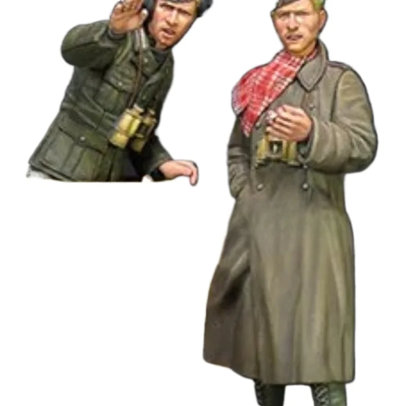 1/35 Scale Resin Figure Model Kits Historical Military Commander SET Hobby Garage Diorama Toy Unassembled Unpainted