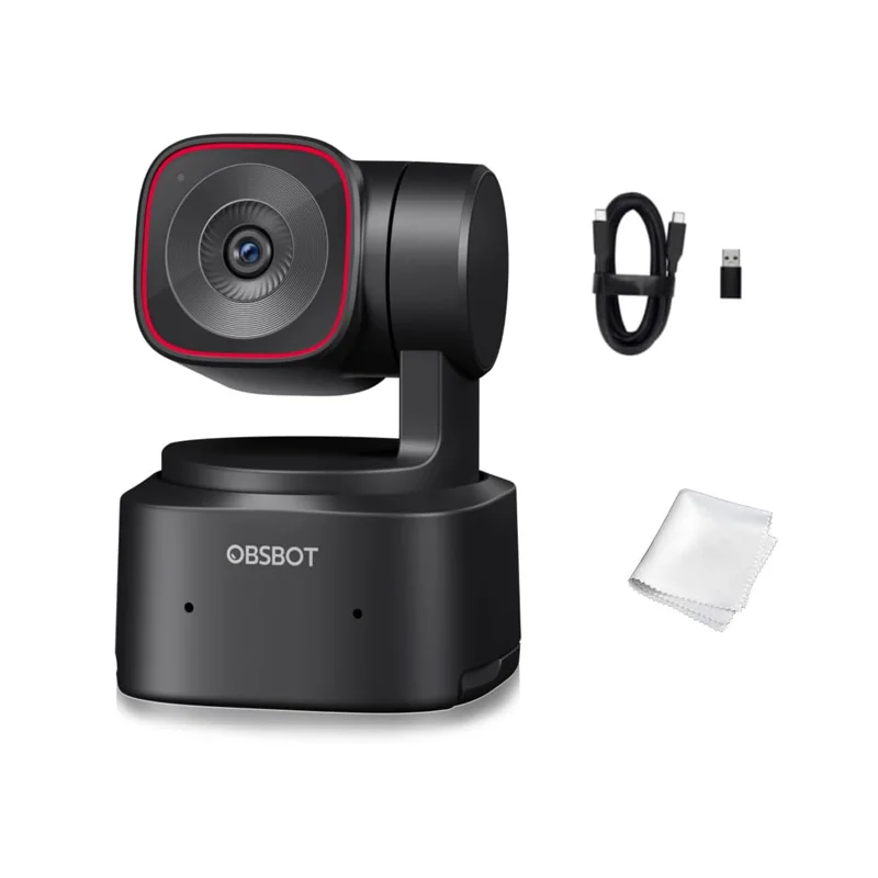 

OBSBOT Tiny 2 Lite PTZ 4K Webcam 1080p@60fps HDR With AI Tracking Privacy Cover Microphone 1/2" Sensor USB2.0 Plug&play