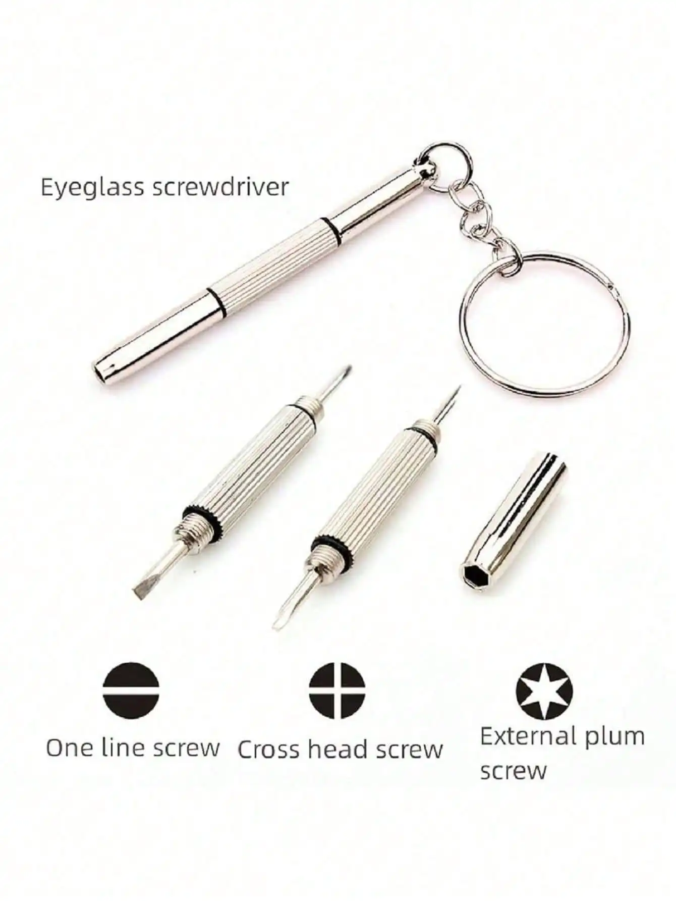 1pc Eyeglass Screwdriver, Multifunctional 3-In-1 3-Purpose Eyeglass Accessories, Repair Tool, Portable Mini Screwdriver, Tools For Men