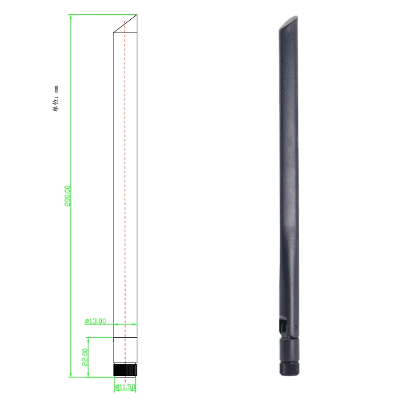 868MHz 915MHz LoRa Antenna for Meshtstic 863-870MHz 902-928MHz Rod-Shaped Long-Range Antenna + U.FL Coaxial Pigtail Cable