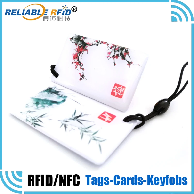 4 Pcs/lot Mei Lan Zhu Ju 13.56MHz IC M1 S50 Expoy Card RFID Smart Card For Tuya Fingerprint Smart Lock