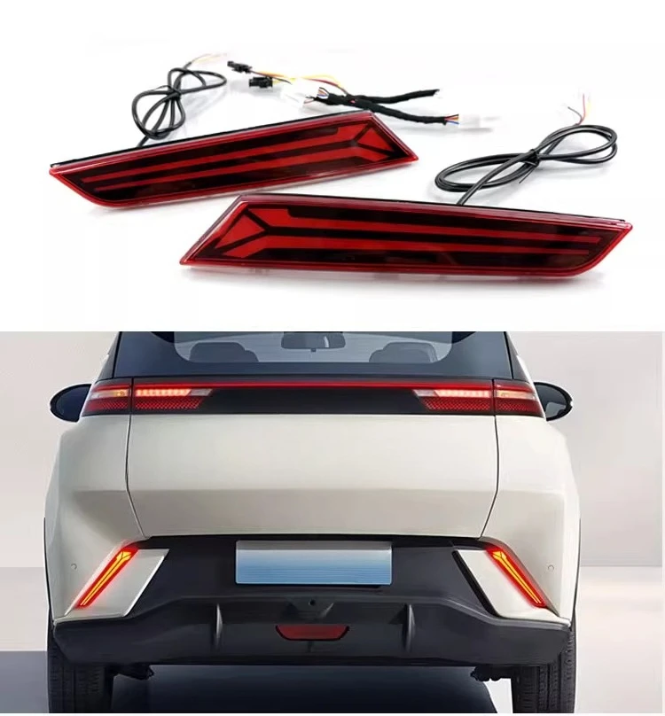 For BYD Seagull Dolphin Surf‌ 2023-2025 Car LED Rear Bumper Light Reflector Driving Brake Light  Fog Lights Dynamic Turn Signal