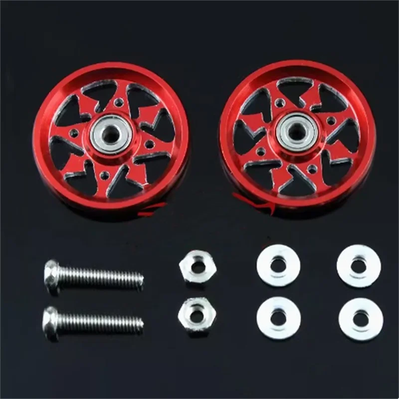 Homemade Tamiya 4WD modified accessories 19mm new aluminum alloy fancy hollow guide wheel bearing guide wheel