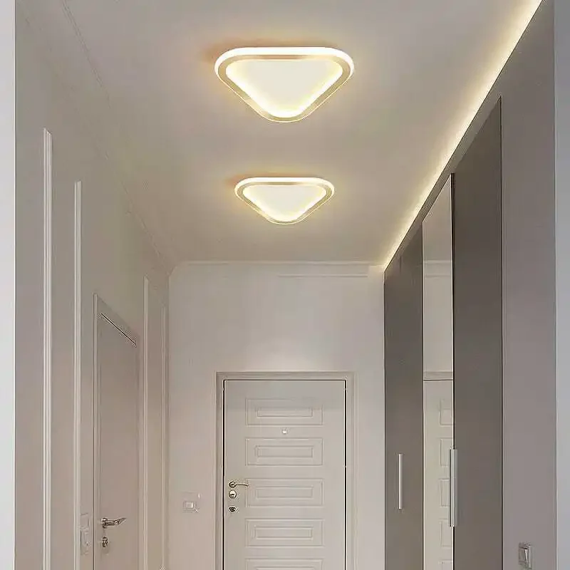 Imagem -05 - Moderna Lâmpada do Teto Led para Corredor Sala de Jantar Varandas Quarto Lustre Ouro Decoração para Casa Luminária