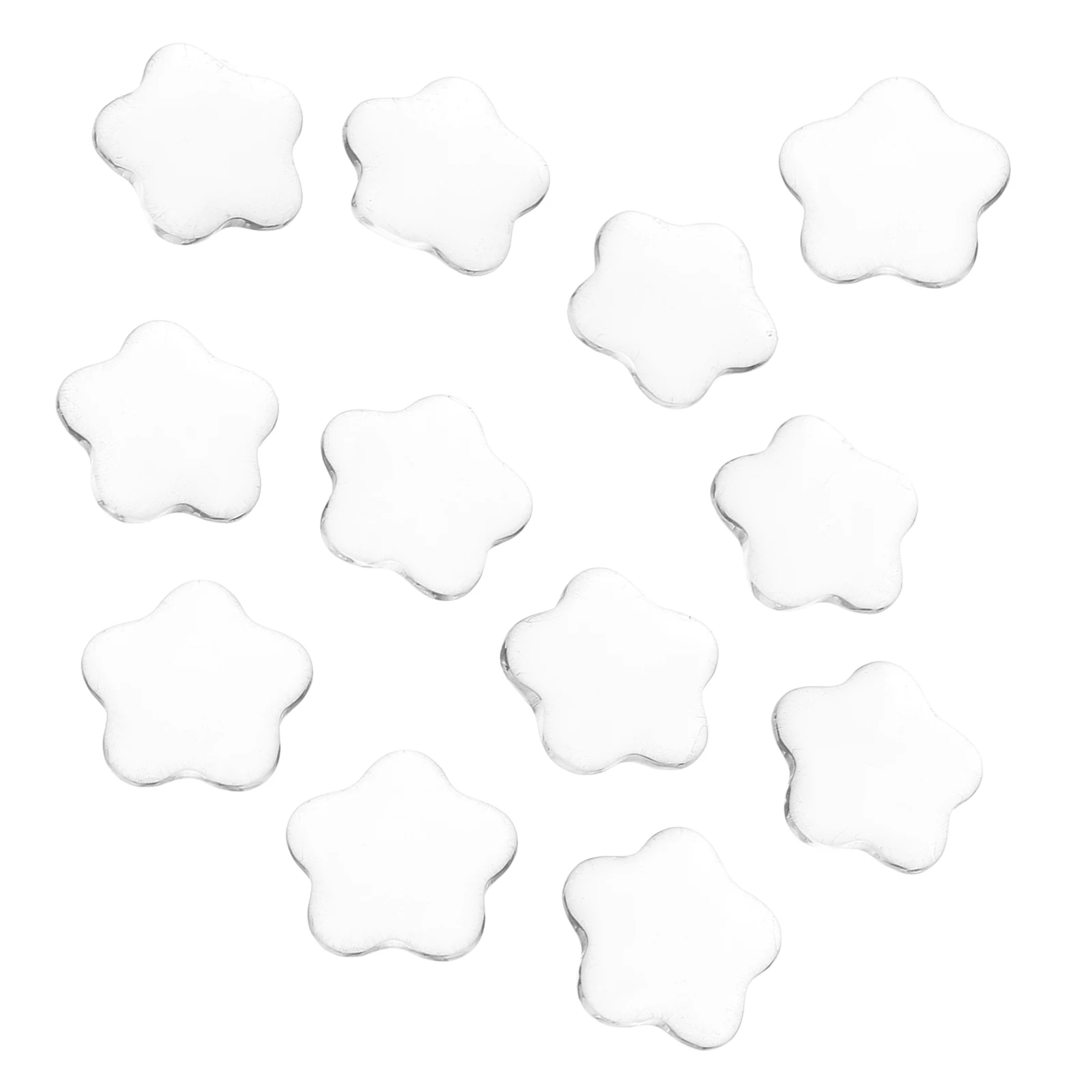 

20 Pcs Plum Blossom Color Card Transparent Glass Beads for Nail Polish Display Crystal Garland DIY Craft Accessories