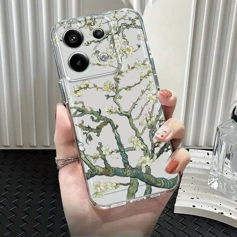 

The Art of trees Flowers Beautiful For Xiaomi Mi Poco F2 F3 F4 F5 F6 X5 X6 X7 Pro TPU Protection Transparent Phone Case