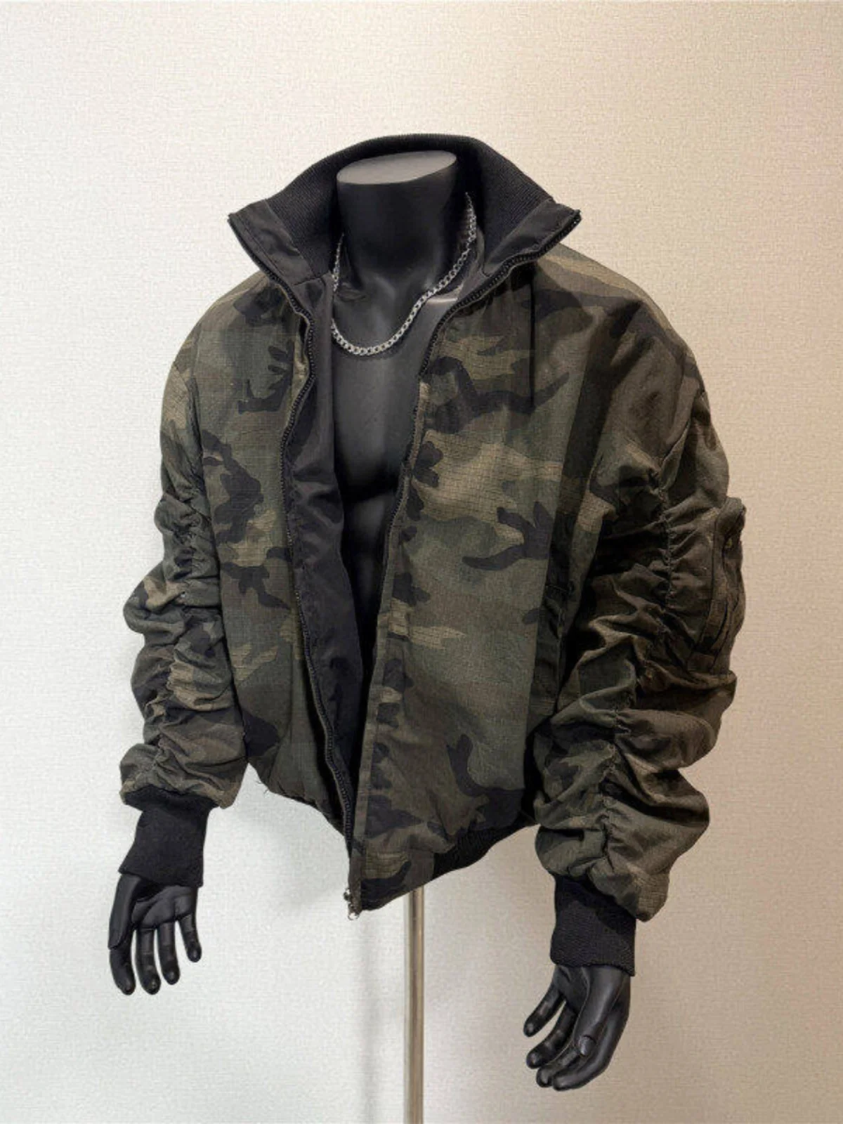 

American Sle Double-Sided Wear Camouflage Flight Jaet Men's Spring CleanFit ort ape Baseball Coat Loose Fit Long S...