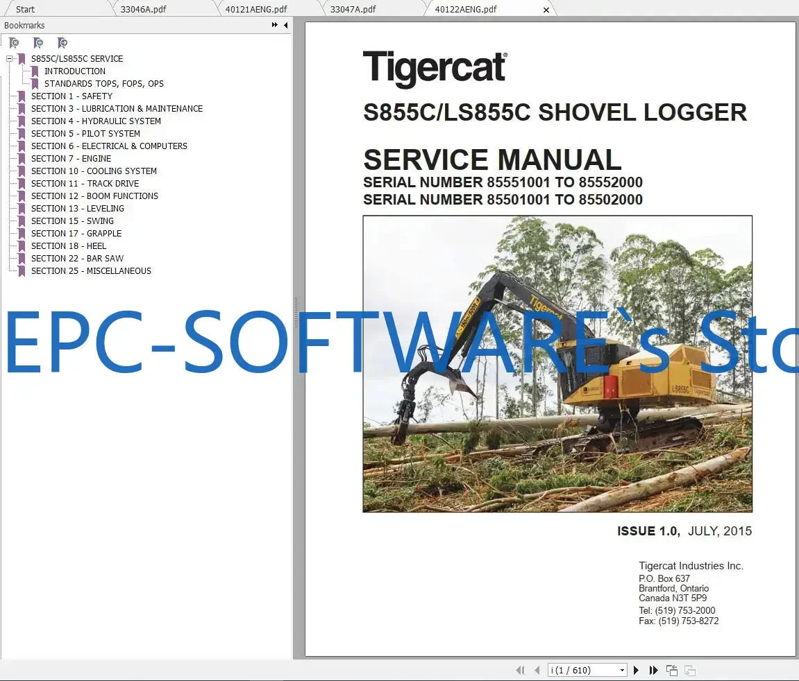 

EPC-SOFTWARE Tigercat Machine 44,5 ГБ PDF 2023, сервисное руководство и руководство по эксплуатации DVD