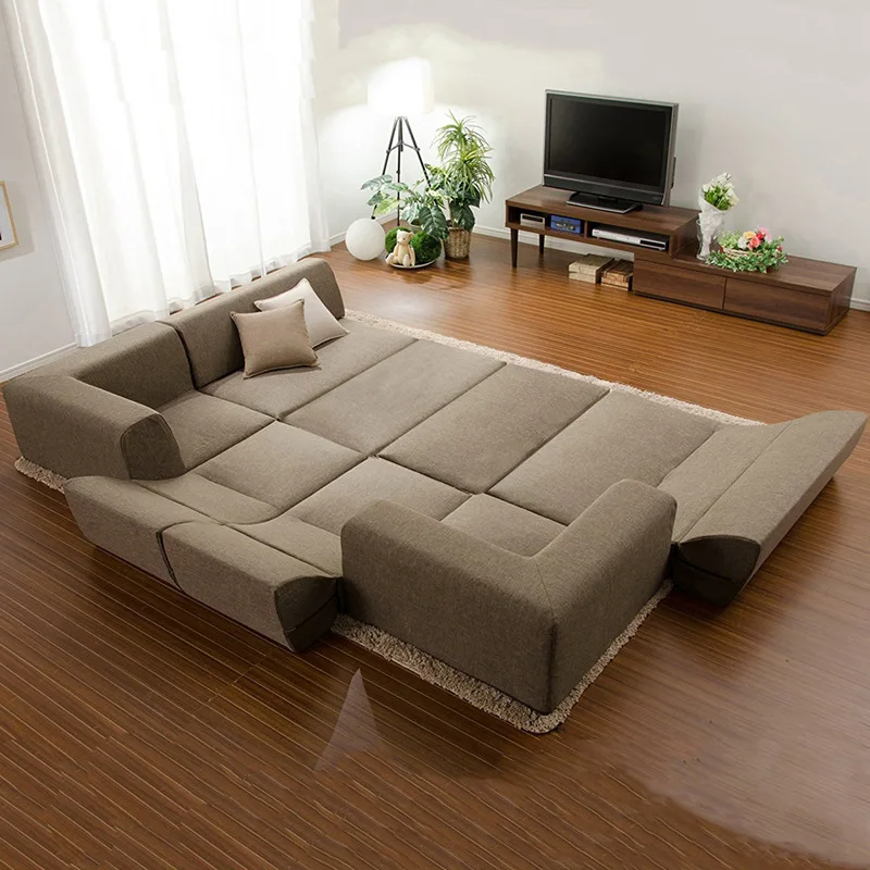 

Tatami Sofa Bed All Solid Wood Removable Washable Floor Folding Small Apartment