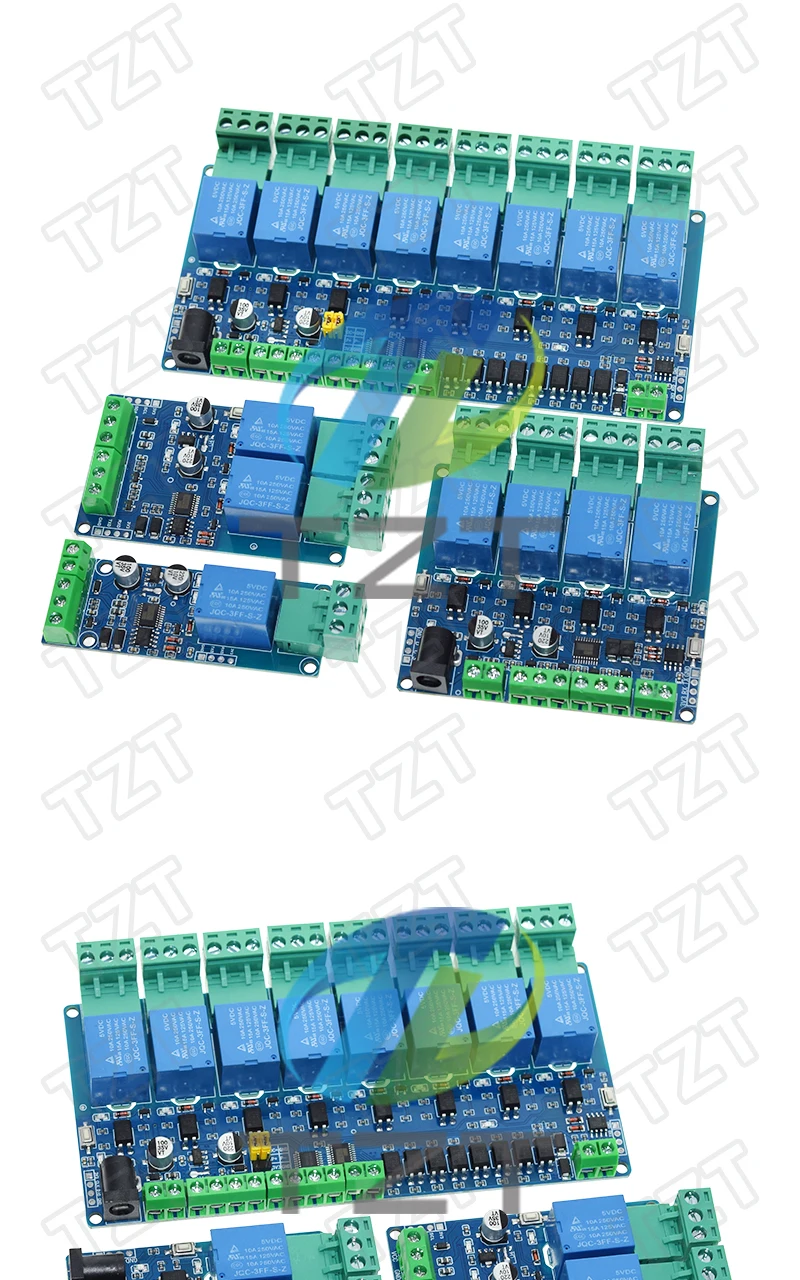 Modbus-RTU Relaismodul 1/1/2/4/8 Kanäle 10A 5V 12V 24V Schalter Eingang Ausgang Optokoppler-Isolation RS485 TTL – Detail 8