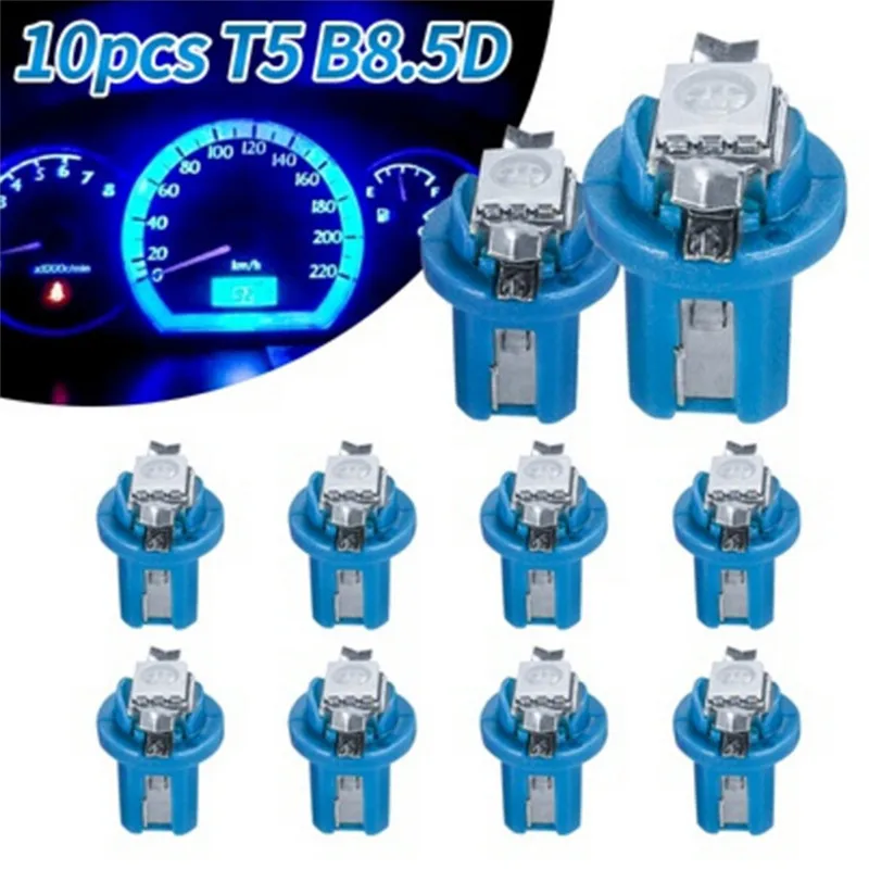 10X T5 B8.5D Gauge LED Car Dashboard Side Interior Dash Lights Bulbs Indicator