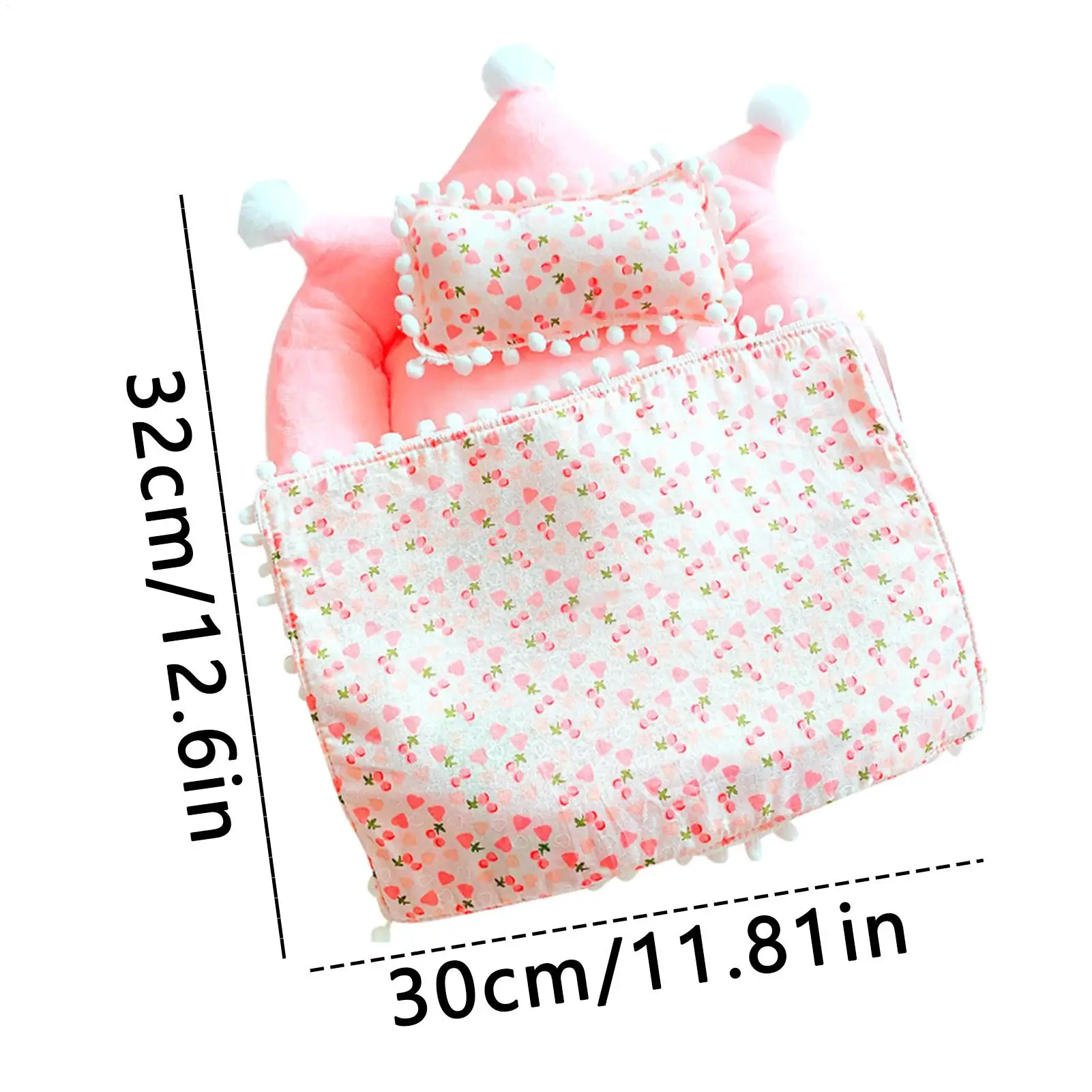 Set biancheria da letto per bambole Coperta Cuscini Accessori Set da gioco per letto Gioco di ruolo Mobili decorativi Giocattolo per bambini Ragazzi Ragazze Collezionisti
