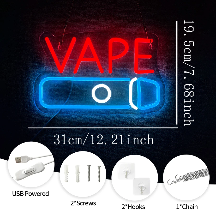 VAPE Shop Neon Sign for Smoke - Vaping Shop review and price