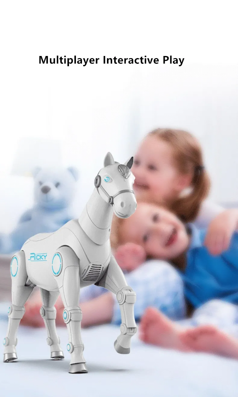 intelligent Mechanical Horse RC Animal Horse Simulative Singing Dance Voice Control RC Robot Horse Prank Joke Kids Pet Gifts