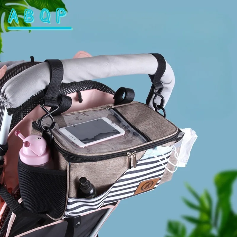 New Baby Stroller Hanging Bag Large Capacity Baby Stroller Hanging Bag Multifunctional Outing Stroller Baby Supplies Storage Bag