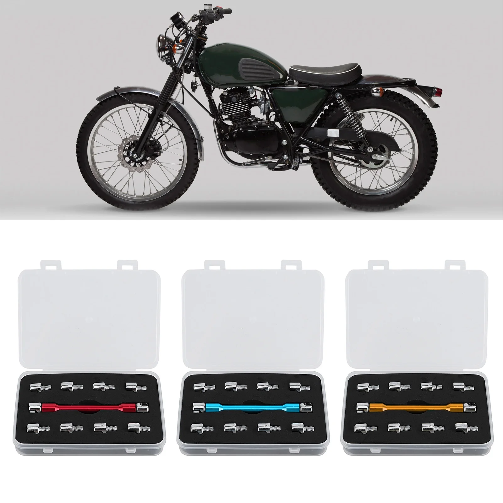 Chave de raio de motocicleta conjunto de chave cnc 5.0-6.8 comprimento 93mm/3.7in para a maioria das chaves de raio de moto cnc lidar com chave de raio