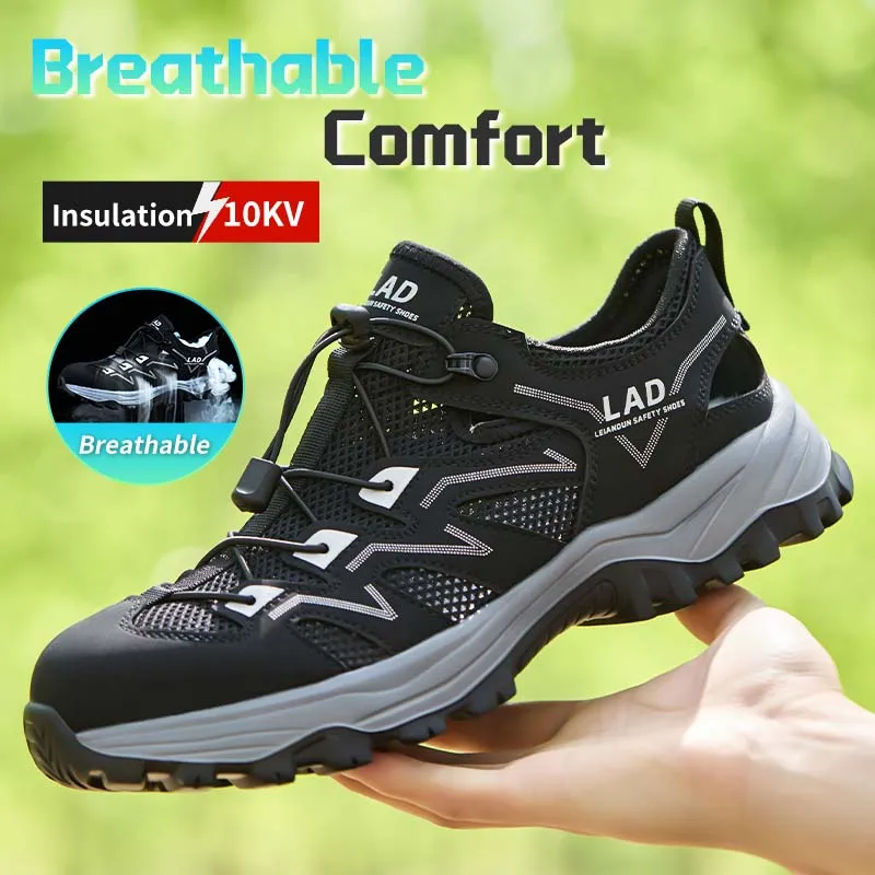 LEIANDUN Summer ultralight Safety Work Shoes Breathable Protective Anti-Stabbing Anti-Smashing Comfortable Sneakers