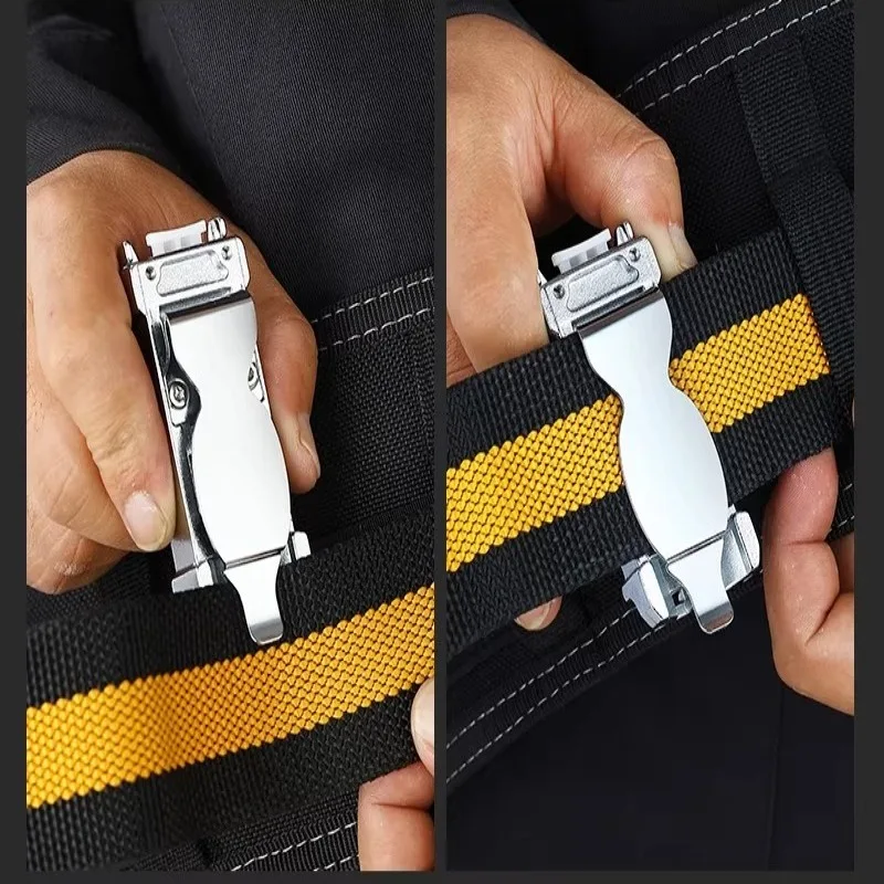 Aluminum Alloy Waist Buckle Tape Measure Storage Power Tool Buckle Hardware Tool Quick Hanging Buckles Tools Organization
