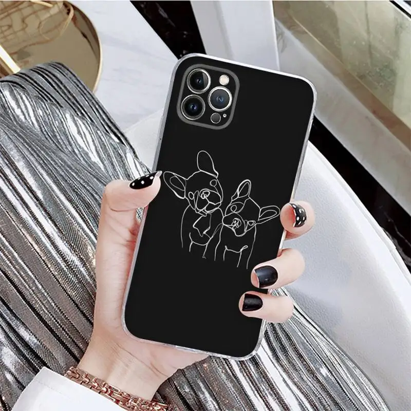 French Bulldog Phone Case For iPhone 11 12 13 14 Mini Pro Max XR X XS TPU Clear Case For 8 7 6 Plus SE 2020