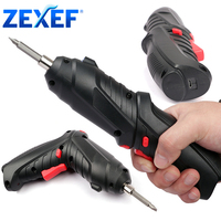 ZEXEF 3.6V Screwdriver Kit Rechargeable Lithium Battery Cordless Electric Screwdriver Drill Kit Folding Home Power Tools