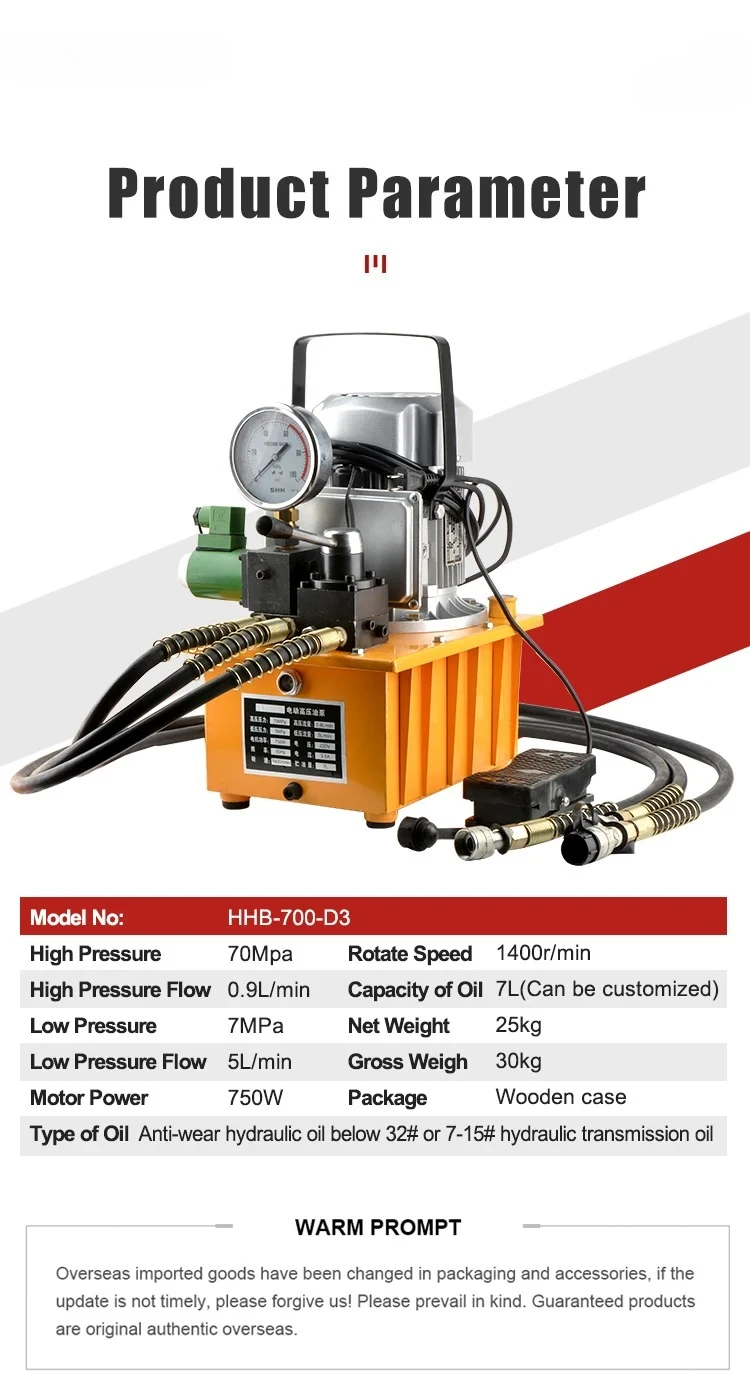 700 bar High Pressure Hydraulic Pump High Quality Electric Hydraulic Oil Power Pump Three Way Acting