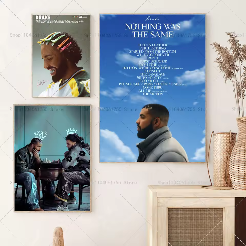 1PC Drake Rapper Poster Self-adhesive Art Waterproof Paper Sticker Coffee House Bar Room Wall Decor - AliExpress 