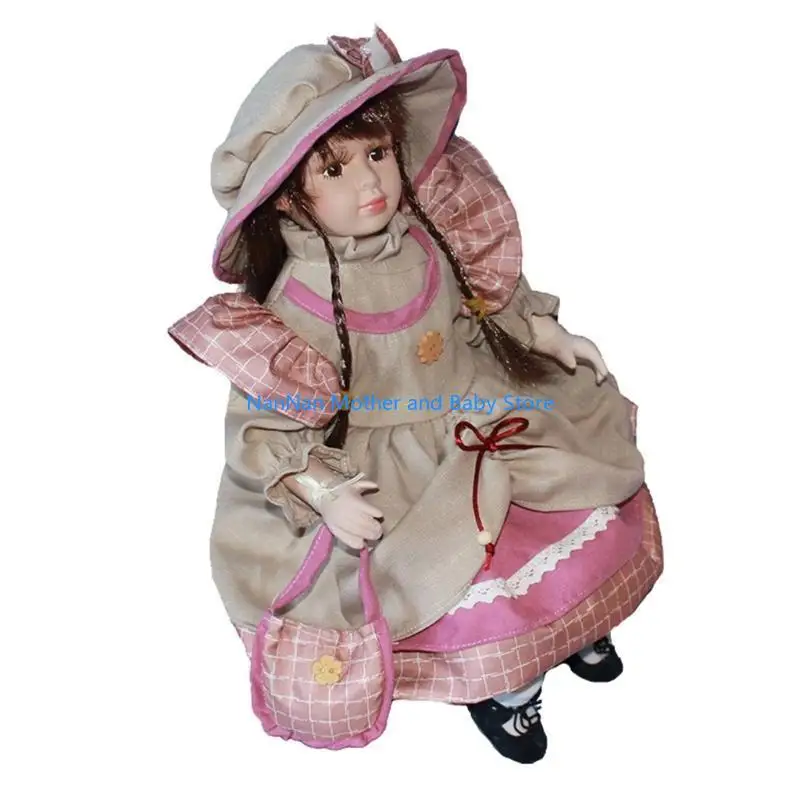 

Victorian Porcelain Female Doll Princess Reborns Toy Housewarming Table Decor