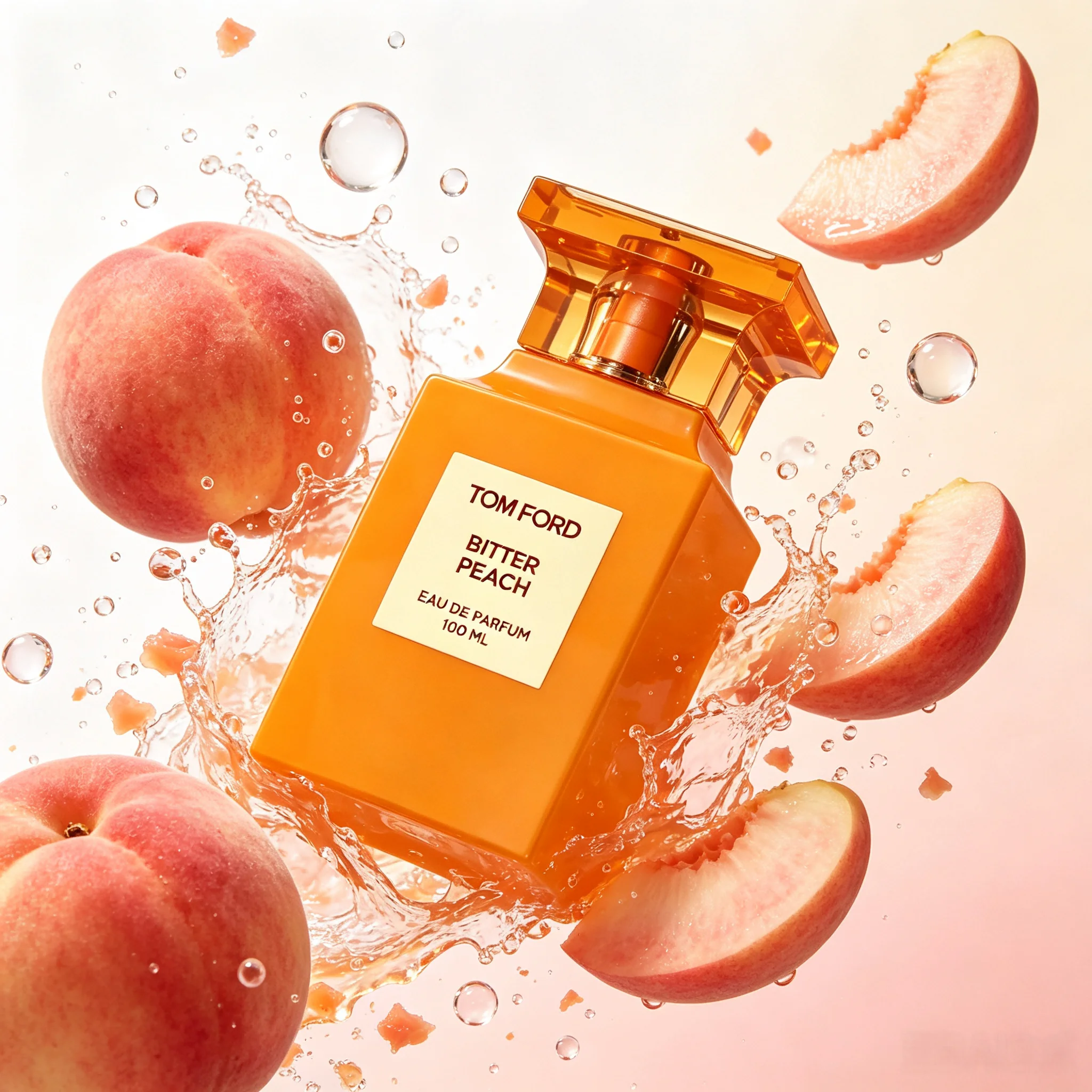 Tom Ford Bitter Peach Eau De Parfum Spray Unisexe 100ml Parfum de Luxe Designer Longue Durée, Fruité Gourmand, Senteur de Pêche Mûre et Juteuse, Polyvalent, Neutre, Pour Hommes et Femmes, Quotidien et Occasions Spéciales