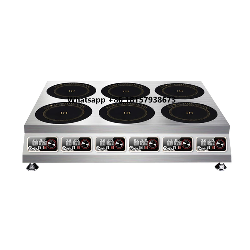 

Commercial Use Cooking Stove Electric Induction Cooker Wide Steel Restaurant Frequency Conversion Hob Stovetop 220V 6 burner Six