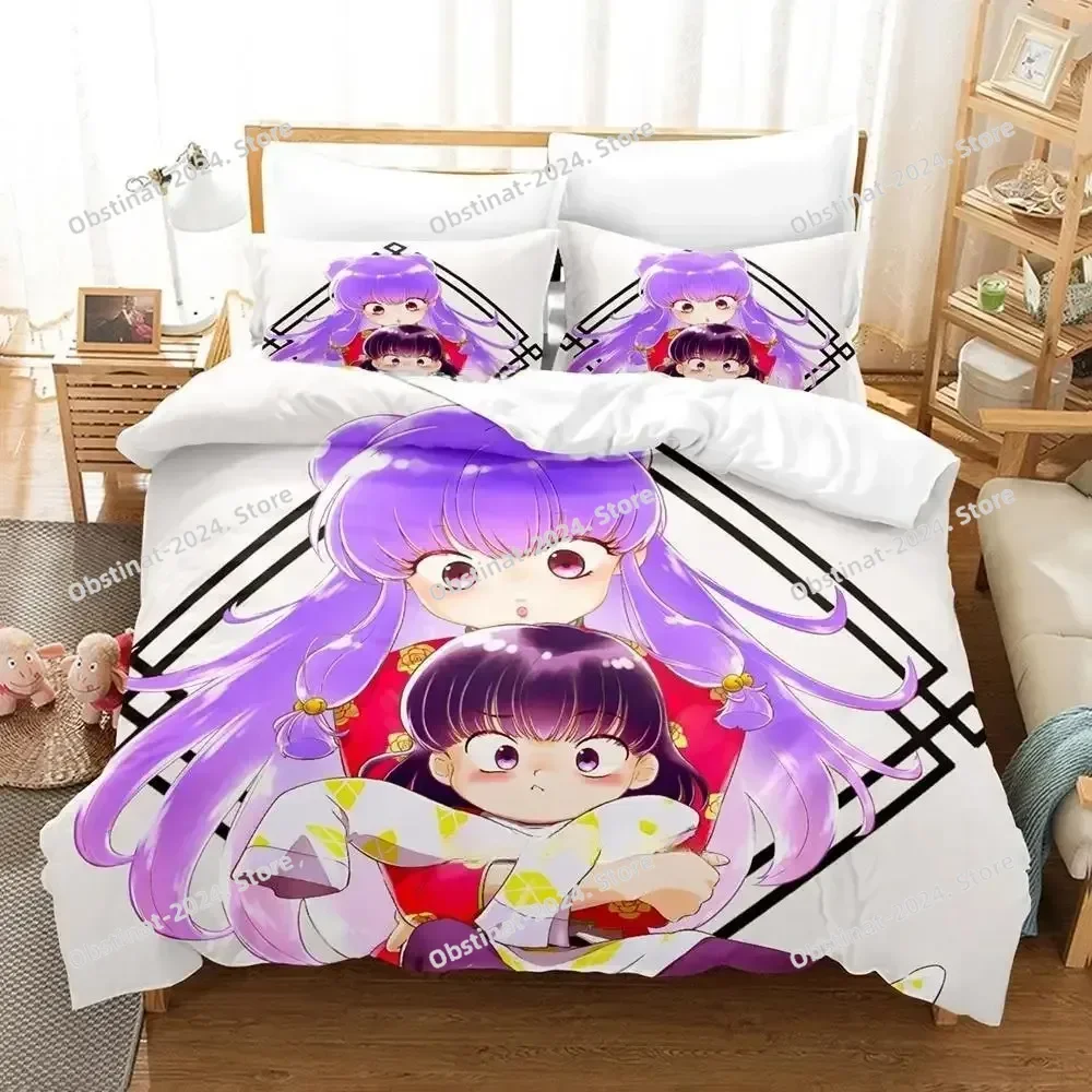 

Ranma Bedding Set Single Twin Printed Bed Set With Pillowcase Bed Duvet Cover Soft Single Double Queen Super King Size Bedroom