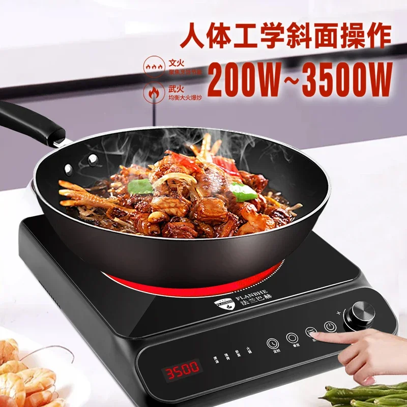 

Титановая электрическая керамическая печь мощностью 3500 Вт: интеллектуальное преобразование частоты, энергосберегающая новая модель — огонь, совместимая со всеми кастрюлями