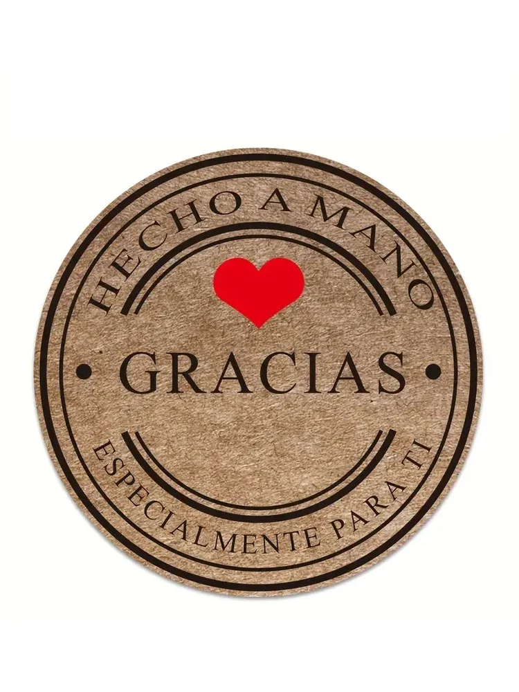 100-500pcs Multiple Styles Kraft Gracias Spanish Thank You Labels Stickers Handmade Scrapbooking Stationery Sticker