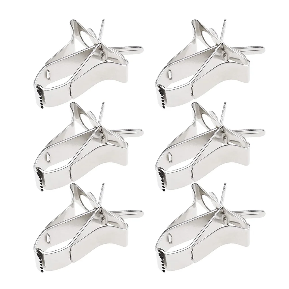 

6 Pcs Bird Cage Feeder Food Clip Feeding Clips Holder Stainless Steel Parrot Vegetable