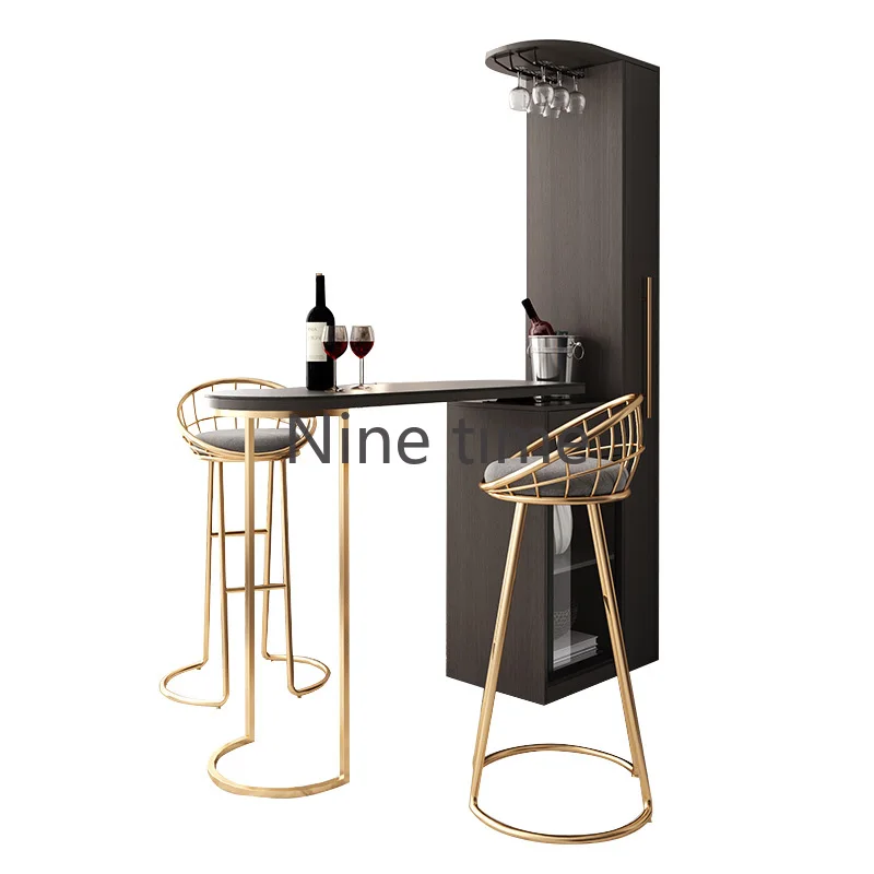 Mesas De Bar De cóctel De pared, mueble De lujo moderno, estilo Bistro, diseño alto, Muebles De Cocina para sala De estar