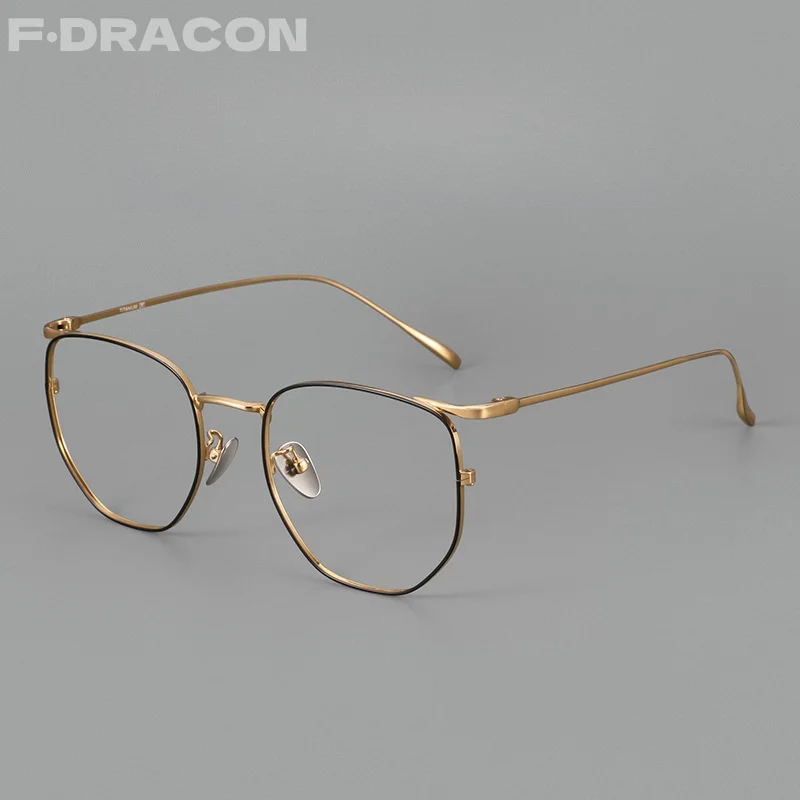 Retro Anti-blue light Polygonal Men's Glasses Frame Ultra-light Titanium Light Luxury Optical Prescription Eyeglass Frame 10901