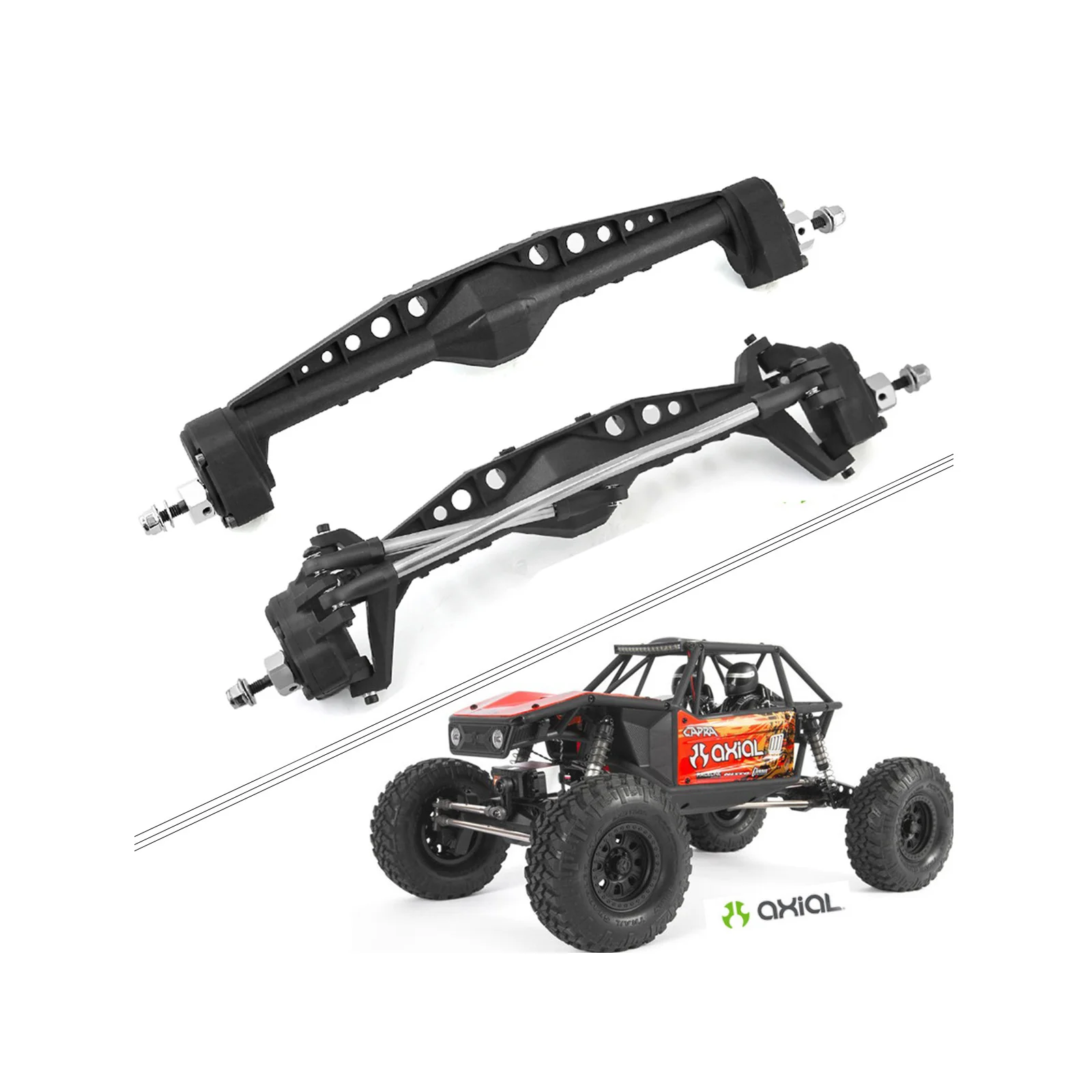 

TBSCRC CNC Machined Aluminum Alloy Front and Rear Portal Axle for 1/10 RC Crawler Car Axial SCX10 III AXI03007 Upgrades Parts