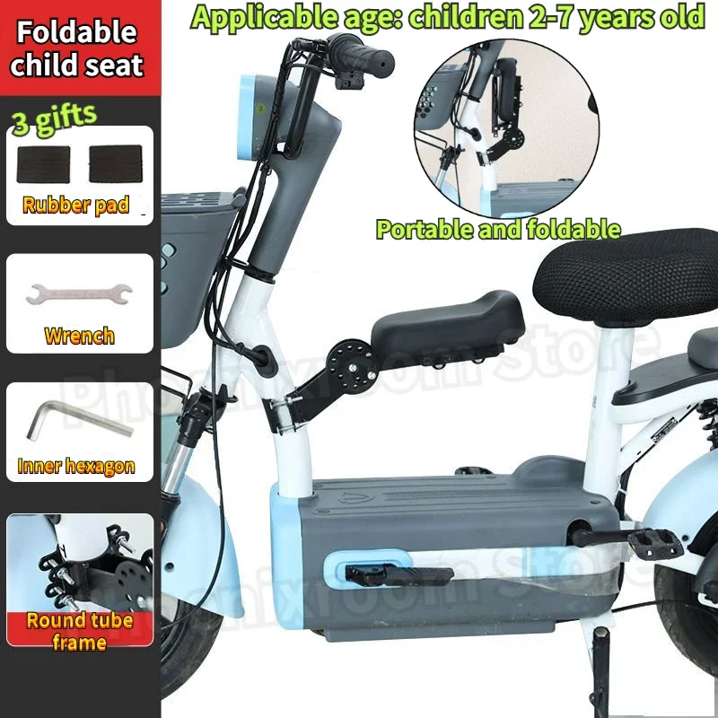 Foldable Electric Vehicles Child Seat Comfortable Front Seat Adjustable Angle Electric Scooter Child Seat Modification Parts