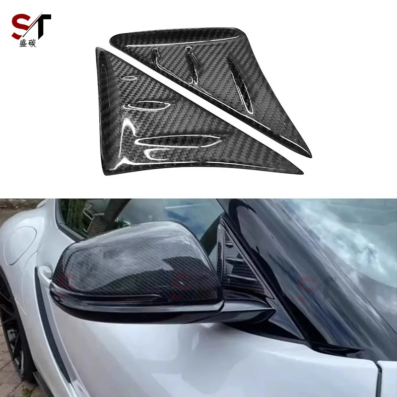 

Suitable for 2019 + Toyota Supra A90 A91 Bull Demon King Carbon Fiber Triangular Window Decorative Patch Modification