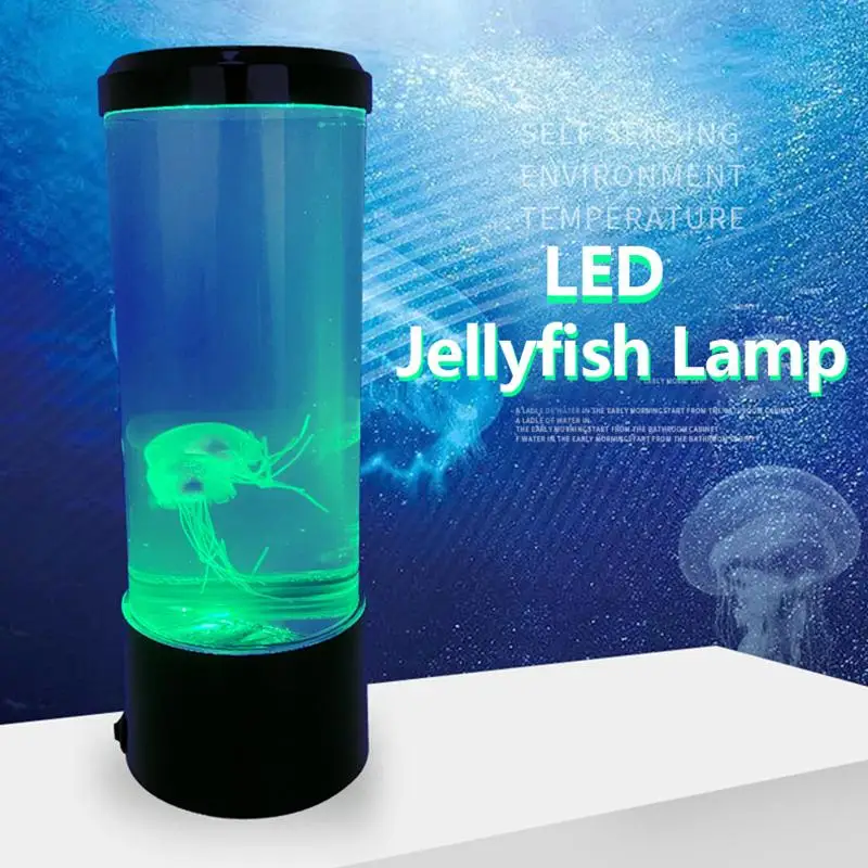 LED Jellyfish Lamp Color Changing Atmosphere Decor Night Light Children Bedroom Decor Simulation Jellyfish Aquarium Tank Lamps