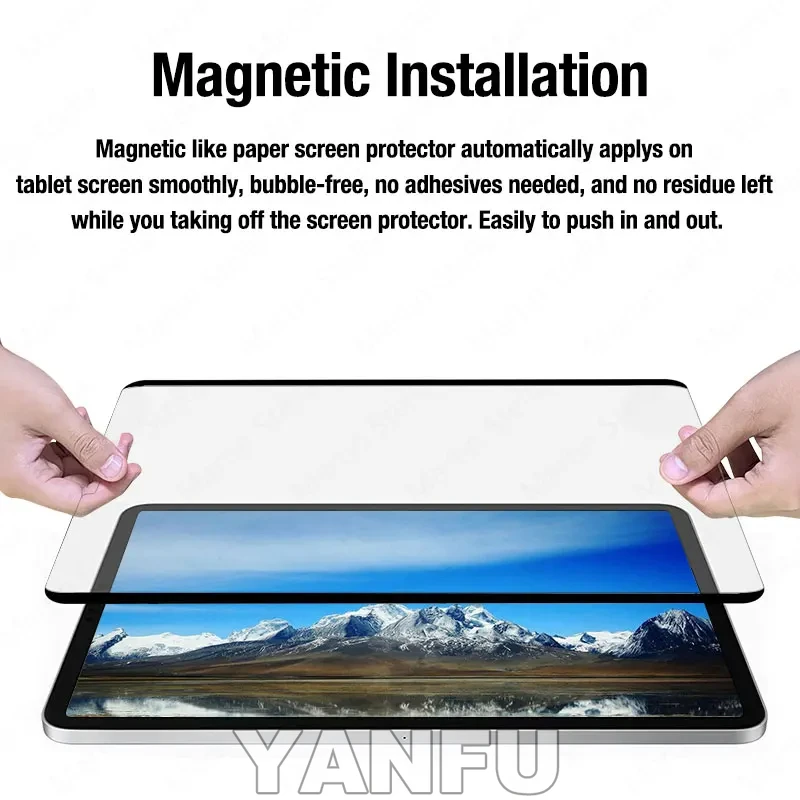 Paper Magnetic Like Screen Protector For Ipad 9 8 7 6 5 9th Generation 10 Ipad Pro 11 12.9 10.5 9.7 Air 5 4 13 2024 Mini 6 Film view 6