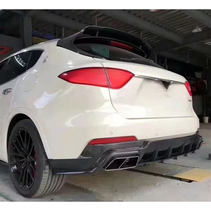 

M Style Genuine Carbon Fiber Front Lip & Rear Diffuser Body Kit For Levante