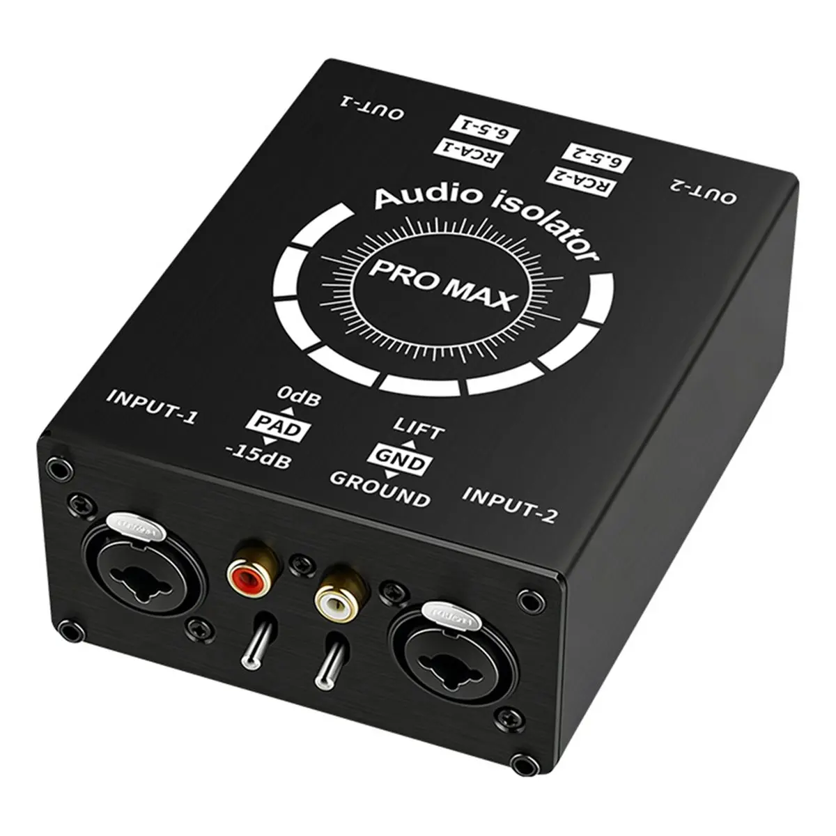 New XLR 6.35 HiFi Stereo Version Audio Isolation Box Ground Loop Isolator/Noise Filter/ Eliminator for Audio System